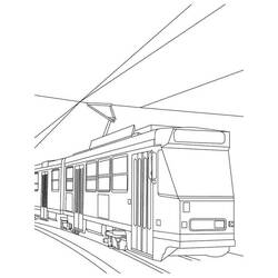 Tram (Transportation) coloring page #210538 to print and color