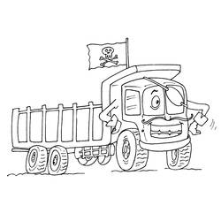 Coloring page: Truck (Transportation) #135558 - Free Printable Coloring Pages