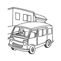 Coloring page: Van (Transportation) #145286 - Printable coloring pages