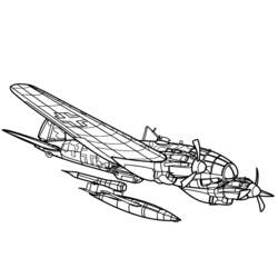 Coloring page: War Planes (Transportation) #141123 - Free Printable Coloring Pages
