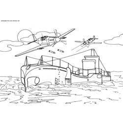 Coloring page: Warship (Transportation) #138459 - Printable coloring pages