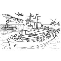 Coloring page: Warship (Transportation) #138466 - Printable coloring pages