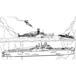 Coloring page: Warship (Transportation) #138709 - Printable coloring pages
