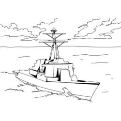 Coloring page: Warship (Transportation) #138741 - Printable coloring pages