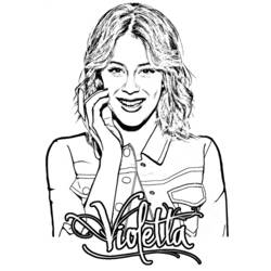 Coloring page: Violetta (TV Shows) #170448 - Free Printable Coloring Pages