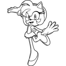 Amy Rose (Video Games) coloring page #184216 to print and color