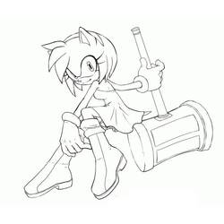 Amy Rose (Video Games) coloring page #184219 to print and color