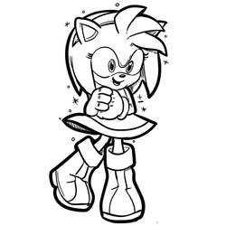 Amy Rose - Free printable coloring pages