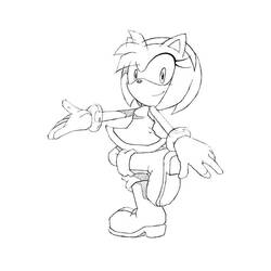 Amy Rose (Video Games) coloring page #184224 to print and color