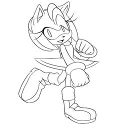Amy Rose - Free printable coloring pages