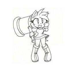 Amy Rose - Free printable coloring pages