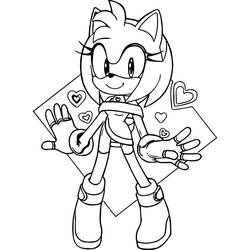 Amy Rose (Video Games) coloring page #184227 to print and color