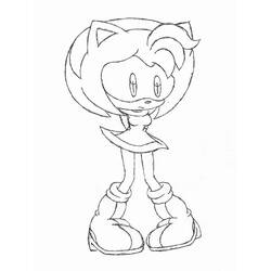 Amy Rose (Video Games) coloring page #184228 to print and color