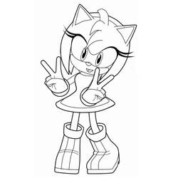 Amy Rose (Video Games) coloring page #184229 to print and color