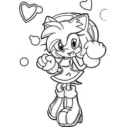 Amy Rose (Video Games) coloring page #184232 to print and color