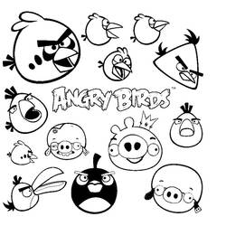 Angry Birds - Free printable coloring pages