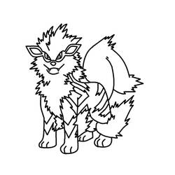Arcanine (Video Games) coloring page #181821 to print and color