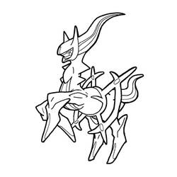 Arceus (Video Games) coloring page #181851 to print and color