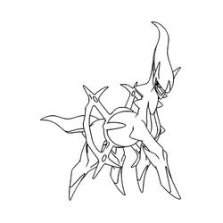 Arceus (Video Games) coloring page #181853 to print and color