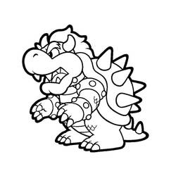 Bowser (Video Games) coloring page #195979 to print and color