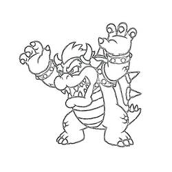 Bowser (Video Games) coloring page #195980 to print and color