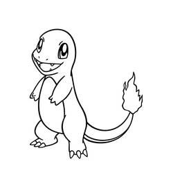 Charmander (Video Games) coloring page #178749 to print and color