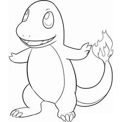 Charmander (Video Games) coloring page #178759 to print and color