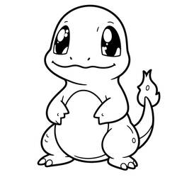 Charmander (Video Games) coloring page #219025 to print and color
