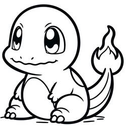 Charmander (Video Games) coloring page #219028 to print and color