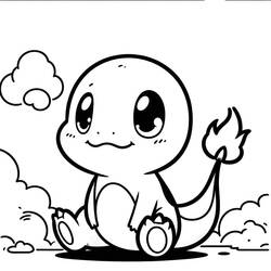 Charmander (Video Games) coloring page #219030 to print and color