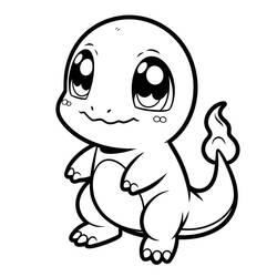 Charmander (Video Games) coloring page #219031 to print and color