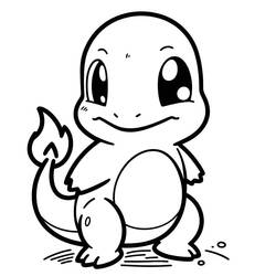 Charmander (Video Games) coloring page #219034 to print and color