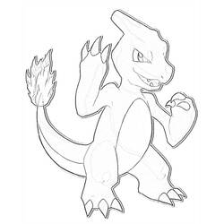 Charmeleon (Video Games) coloring page #218929 to print and color
