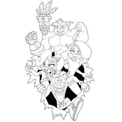 Coloring page: Crash Bandicoot (Video Games) #219832 - Free Printable Coloring Pages