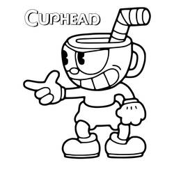 Cuphead (Video Games) coloring page #185095 to print and color