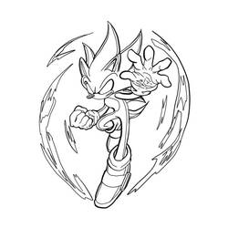 Dark Sonic - Free printable coloring pages