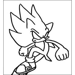Dark Sonic (Video Games) coloring page #222162 to print and color