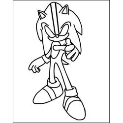 Dark Sonic - Free printable coloring pages