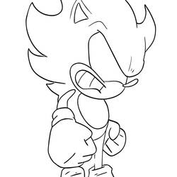 Dark Sonic (Video Games) coloring page #222175 to print and color