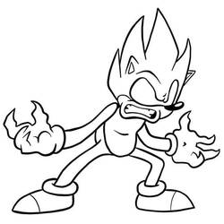 Dark Sonic (Video Games) coloring page #222179 to print and color