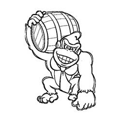 Coloring pages: Donkey Kong - Free Printable Coloring Pages