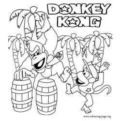 Coloring page: Donkey Kong (Video Games) #112163 - Printable coloring pages