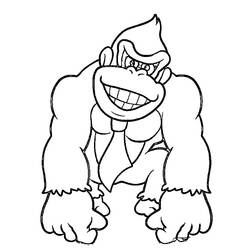 Coloring page: Donkey Kong (Video Games) #112166 - Printable coloring pages