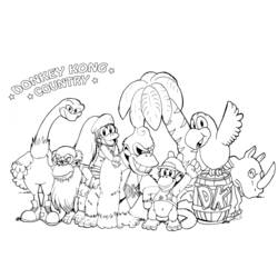 Coloring page: Donkey Kong (Video Games) #112168 - Printable coloring pages