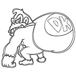 Coloring page: Donkey Kong (Video Games) #112172 - Printable coloring pages