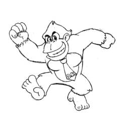 Coloring page: Donkey Kong (Video Games) #112175 - Printable coloring pages