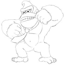 Coloring page: Donkey Kong (Video Games) #112183 - Printable coloring pages