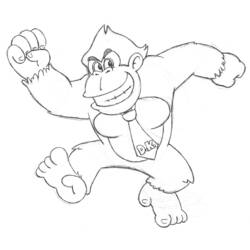 Coloring page: Donkey Kong (Video Games) #112186 - Printable coloring pages