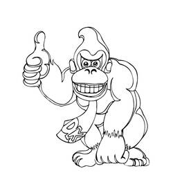 Coloring page: Donkey Kong (Video Games) #112192 - Printable coloring pages