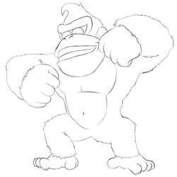 Coloring page: Donkey Kong (Video Games) #112204 - Free Printable Coloring Pages